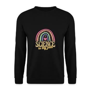 School Rainbow Science Is My Jam Teaching Teaching - Unisex Sweatshirt - black - Front - Alina (178cm) & Michal (187cm)