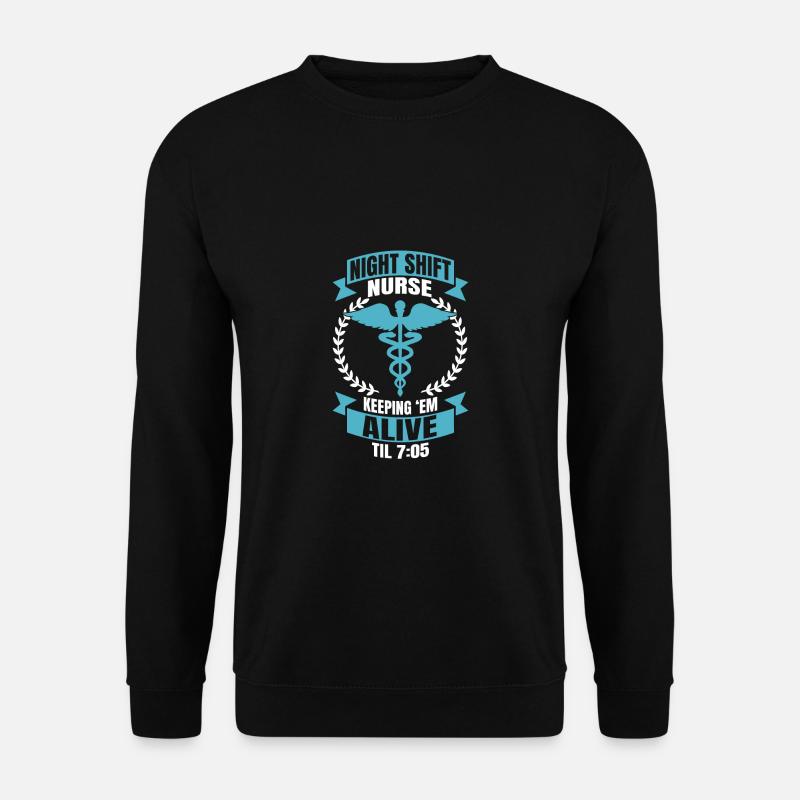 Nachtschwester Infirmière de nuit Krankenschwester - Sweat-shirt Unisexe - noir