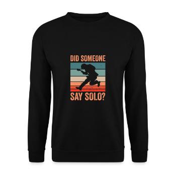 Guitare Quelqu’un a-t-il dit guitares solo - Sweat-shirt Unisexe - noir - Devant - Alina (178cm) & Michal (187cm)
