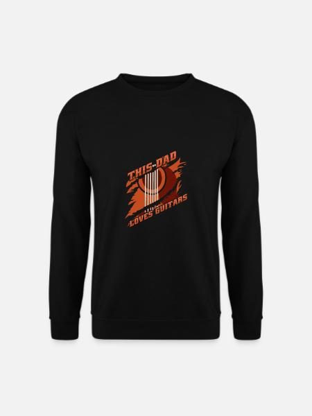 Guitare Ce papa aime Guitares Guitares Papa - Sweat-shirt Unisexe - noir