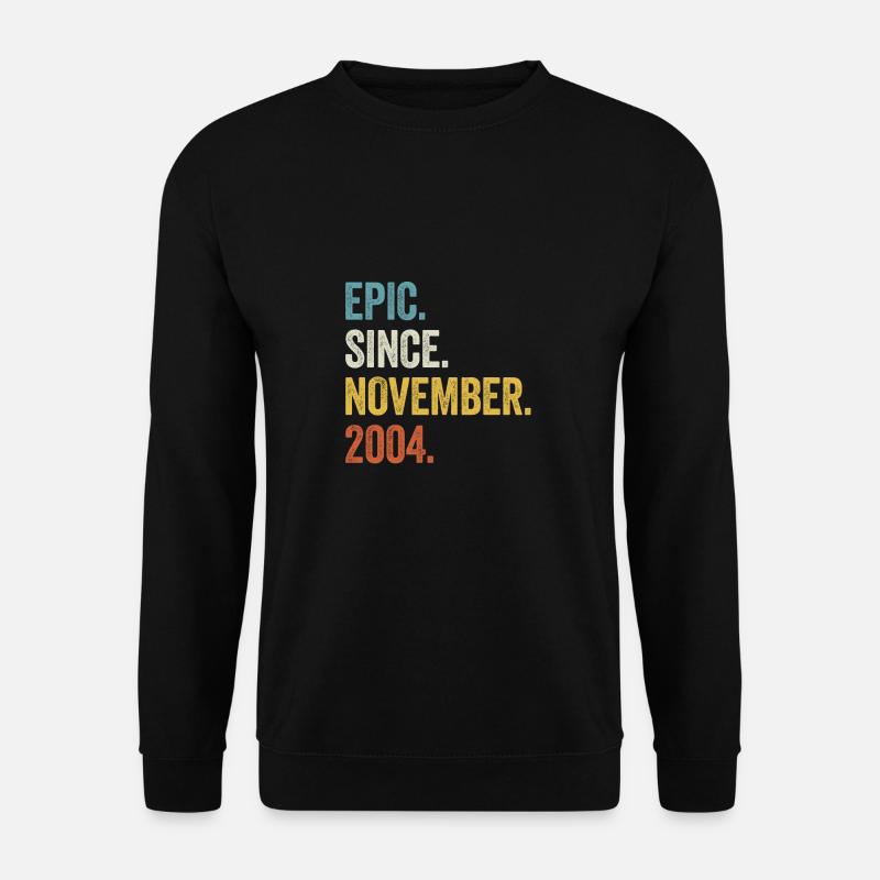 18 Years Old Epic Since November 2004 18th - Unisex Sweatshirt - black
