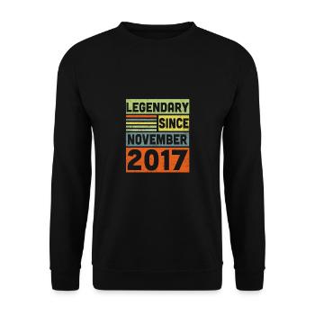 Légendaire depuis novembre 2017 5ème anniversaire - Sweat-shirt Unisexe - noir - Devant - Alina (178cm) & Michal (187cm)
