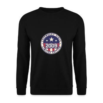 14 Years Old Legendary Since 2009 14th Birthday - Unisex Sweatshirt - black - Front - Alina (178cm) & Michal (187cm)