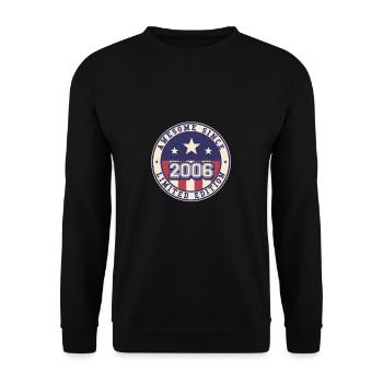 Awesome Since 2006 17. Geburtstag - Unisex Pullover - Schwarz - Vorne - Alina (178cm) & Michal (187cm)