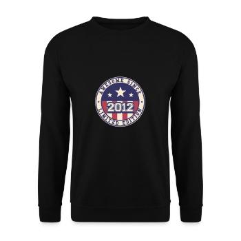Génial depuis 2012 11ème anniversaire - Sweat-shirt Unisexe - noir - Devant - Alina (178cm) & Michal (187cm)