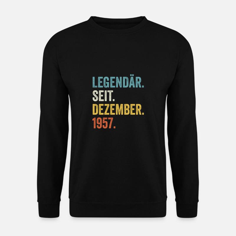 65 Jahre Legendär Seit Dezember 1957 65. - Unisex Pullover - Schwarz