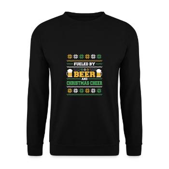 Boire de la bière Noël moche Noël - Sweat-shirt Unisexe - noir - Devant - Alina (178cm) & Michal (187cm)