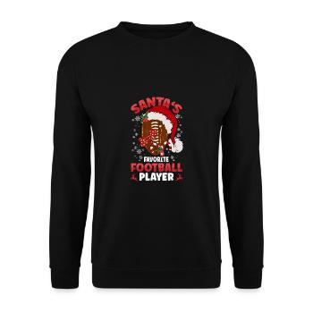 Noël du joueur de football préféré du Père Noël - Sweat-shirt Unisexe - noir - Devant - Alina (178cm) & Michal (187cm)