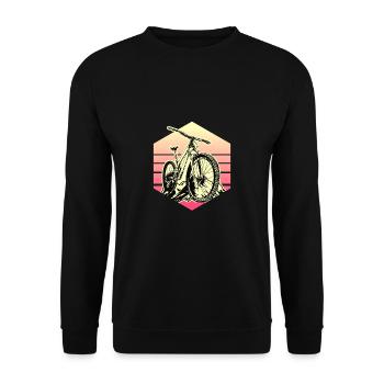 Mountain Bike MTB Downhill Mountainbike - Unisex Pullover - Schwarz - Vorne - Alina (178cm) & Michal (187cm)