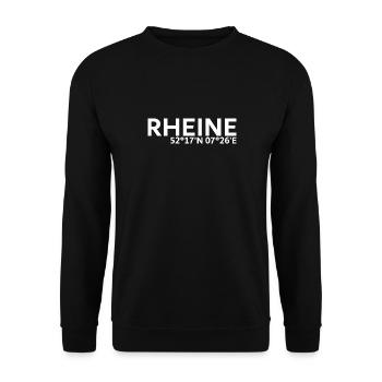 Rhine coordinates - Unisex Sweatshirt - black - Front - Alina (178cm) & Michal (187cm)