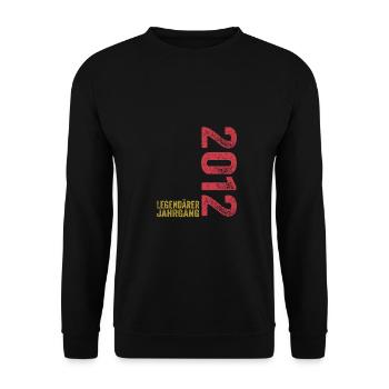 11 Jahre Legendärer Jahrgang 2012 11. Geburtstag - Unisex Pullover - Schwarz - Vorne - Alina (178cm) & Michal (187cm)