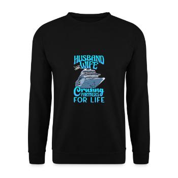 Mari et femme Partenaires de croisière pour la vie - Sweat-shirt Unisexe - noir - Devant - Alina (178cm) & Michal (187cm)