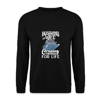 Mari et femme Partenaires de croisière pour la vie - Sweat-shirt Unisexe - noir - Devant - Alina (178cm) & Michal (187cm)