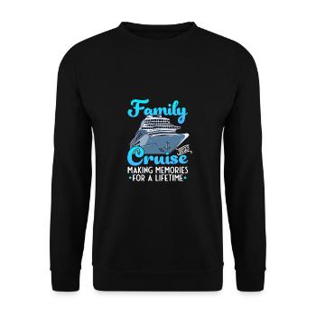 Kreuzfahrtschiff Family Cruise 2023 Kreuzfahrt - Unisex Pullover - Schwarz - Vorne - Alina (178cm) & Michal (187cm)