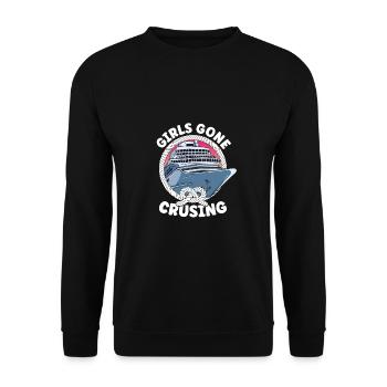 Girls Gone Cruising Cruise Ship - Unisex Sweatshirt - black - Front - Alina (178cm) & Michal (187cm)