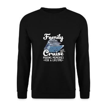 Kreuzfahrtschiff Family Cruise 2023 Kreuzfahrt - Unisex Pullover - Schwarz - Vorne - Alina (178cm) & Michal (187cm)