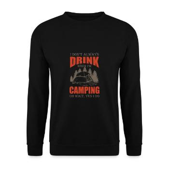 Camping Camper Outdoor Sommer Design - Unisex Pullover - Schwarz - Vorne - Alina (178cm) & Michal (187cm)