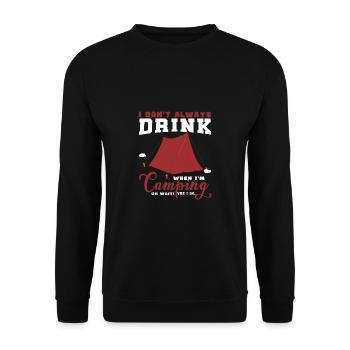 Camping Camper Outdoor Sommer Design - Unisex Pullover - Schwarz - Vorne - Alina (178cm) & Michal (187cm)