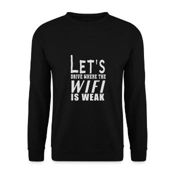 Camping Camper Outdoor Sommer Design - Unisex Pullover - Schwarz - Vorne - Alina (178cm) & Michal (187cm)