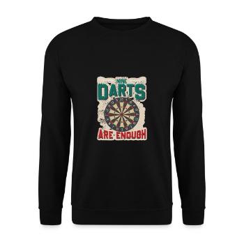 Dart & Bier Lustiger Darts Spruch - Unisex Pullover - Schwarz - Vorne - Alina (178cm) & Michal (187cm)