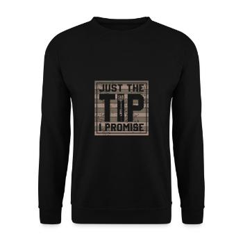 Dart & Bier Lustiger Darts Spruch - Unisex Pullover - Schwarz - Vorne - Alina (178cm) & Michal (187cm)