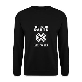 Dart & Bier Lustiger Darts Spruch - Unisex Pullover - Schwarz - Vorne - Alina (178cm) & Michal (187cm)