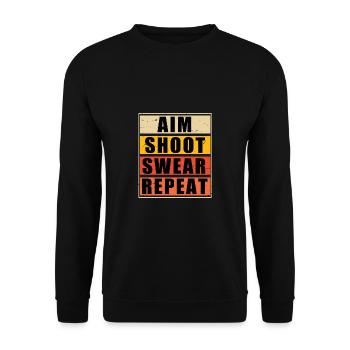 Dart & Bier Lustiger Darts Spruch - Unisex Pullover - Schwarz - Vorne - Alina (178cm) & Michal (187cm)