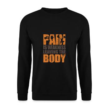 Bodybuilder Kraftsport Fitness Motiv - Unisex Pullover - Schwarz - Vorne - Alina (178cm) & Michal (187cm)