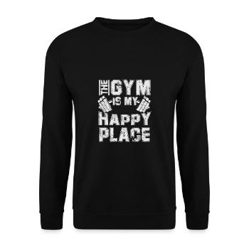 Bodybuilder Kraftsport Fitness Motiv - Unisex Pullover - Schwarz - Vorne - Alina (178cm) & Michal (187cm)