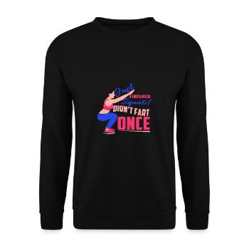 Bodybuilder Kraftsport Fitness Motiv - Unisex Pullover - Schwarz - Vorne - Alina (178cm) & Michal (187cm)