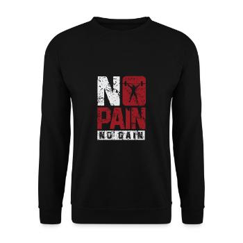 Bodybuilder Kraftsport Fitness Motiv - Unisex Pullover - Schwarz - Vorne - Alina (178cm) & Michal (187cm)