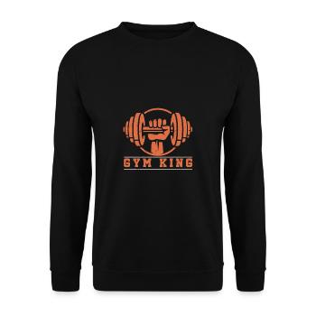 Bodybuilder Kraftsport Fitness Motiv - Unisex Pullover - Schwarz - Vorne - Alina (178cm) & Michal (187cm)