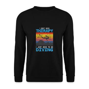 Taucher Tauchen Design Schnorcheln - Unisex Pullover - Schwarz - Vorne - Alina (178cm) & Michal (187cm)