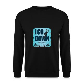 Taucher Tauchen Design Schnorcheln - Unisex Pullover - Schwarz - Vorne - Alina (178cm) & Michal (187cm)