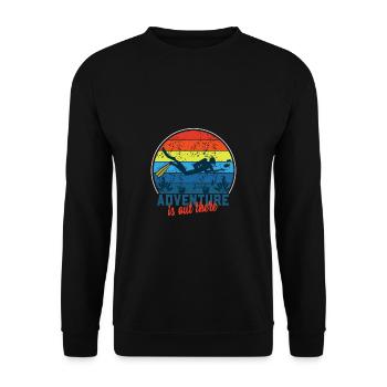 Taucher Tauchen Design Schnorcheln - Unisex Pullover - Schwarz - Vorne - Alina (178cm) & Michal (187cm)