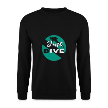 Taucher Tauchen Design Schnorcheln - Unisex Pullover - Schwarz - Vorne - Alina (178cm) & Michal (187cm)