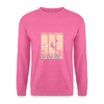 Taucher Tauchen Design Schnorcheln - Unisex Pullover - Pink - Vorne