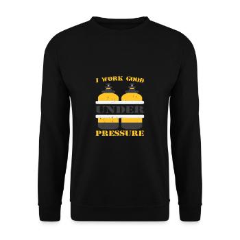 Taucher Tauchen Design Schnorcheln - Unisex Pullover - Schwarz - Vorne - Alina (178cm) & Michal (187cm)