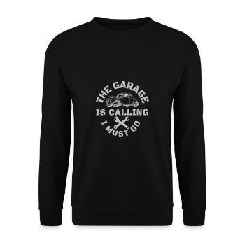 Tuning Spruch für Motorsport / Auto Fans - Unisex Pullover - Schwarz - Vorne - Alina (178cm) & Michal (187cm)