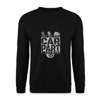 Tuning Spruch für Motorsport / Auto Fans - Unisex Pullover - Schwarz - Vorne - Alina (178cm) & Michal (187cm)