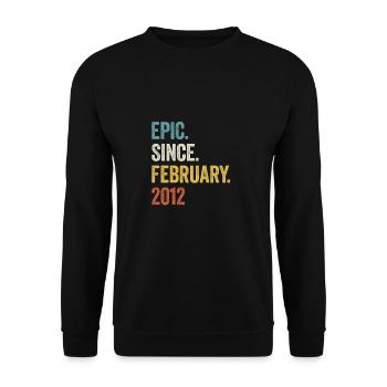 Epic Depuis Février 2012 11ème Anniversaire - Sweat-shirt Unisexe - noir - Devant - Alina (178cm) & Michal (187cm)