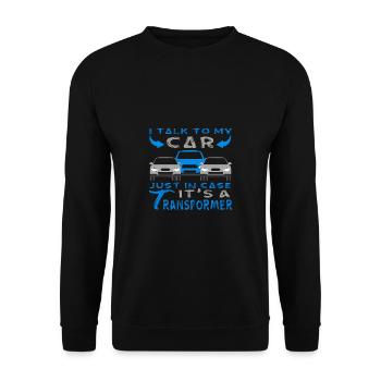 Tuning Spruch für Motorsport / Auto Fans - Unisex Pullover - Schwarz - Vorne - Alina (178cm) & Michal (187cm)