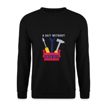 Tuning Spruch für Motorsport / Auto Fans - Unisex Pullover - Schwarz - Vorne - Alina (178cm) & Michal (187cm)
