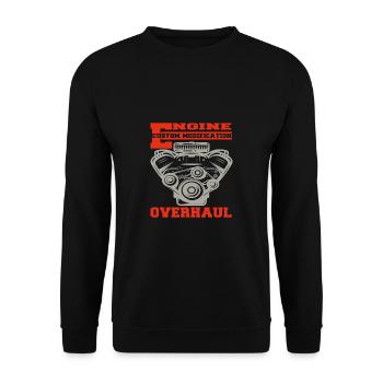 Tuning Spruch für Motorsport / Auto Fans - Unisex Pullover - Schwarz - Vorne - Alina (178cm) & Michal (187cm)