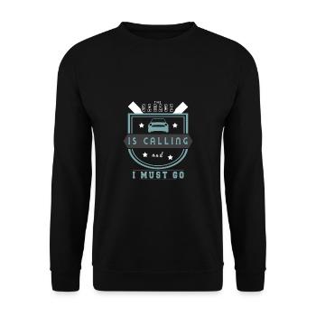 Tuning Spruch für Motorsport / Auto Fans - Unisex Pullover - Schwarz - Vorne - Alina (178cm) & Michal (187cm)