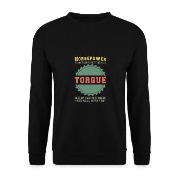 Tuning Spruch für Motorsport / Auto Fans - Unisex Pullover - Schwarz - Vorne - Alina (178cm) & Michal (187cm)
