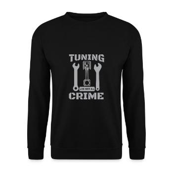 Tuning Spruch für Motorsport / Auto Fans - Unisex Pullover - Schwarz - Vorne - Alina (178cm) & Michal (187cm)
