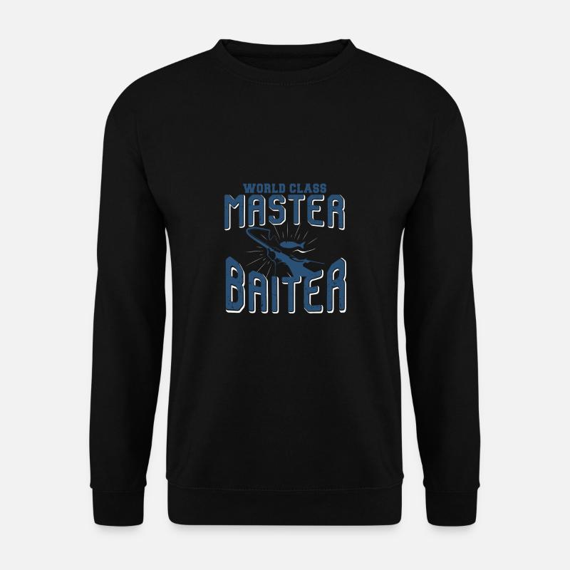 Lustiger Angler Fischer Spruch Angeln - Unisex Pullover - Schwarz