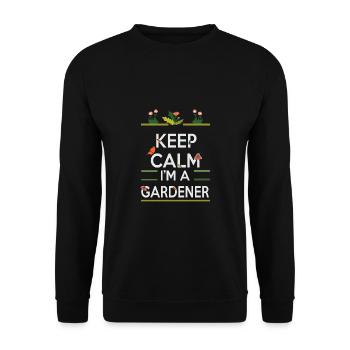 Garten Motiv Gärtner & Gärtnerin Spruch - Unisex Pullover - Schwarz - Vorne - Alina (178cm) & Michal (187cm)