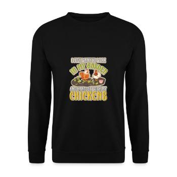 Garten Motiv Gärtner & Gärtnerin Spruch - Unisex Pullover - Schwarz - Vorne - Alina (178cm) & Michal (187cm)